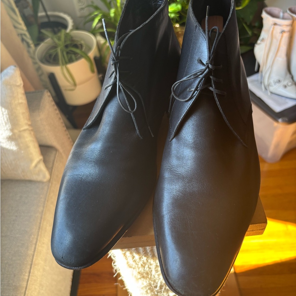 A. Testoni Basic Men Black Leather Chukka Ankle B… - image 6